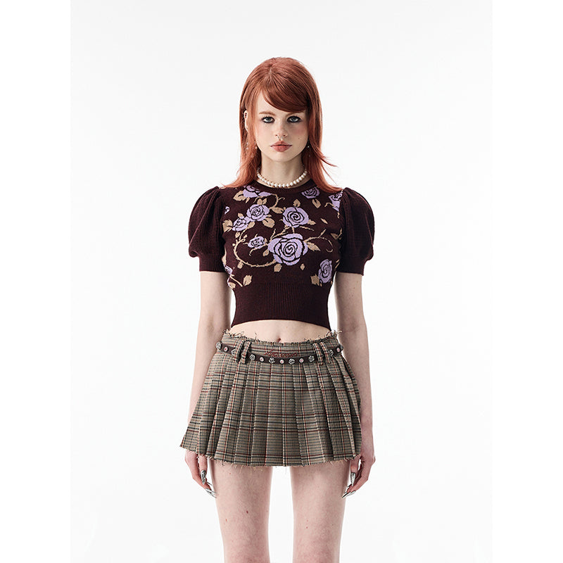 Muse Rose Hollow Knit Crop