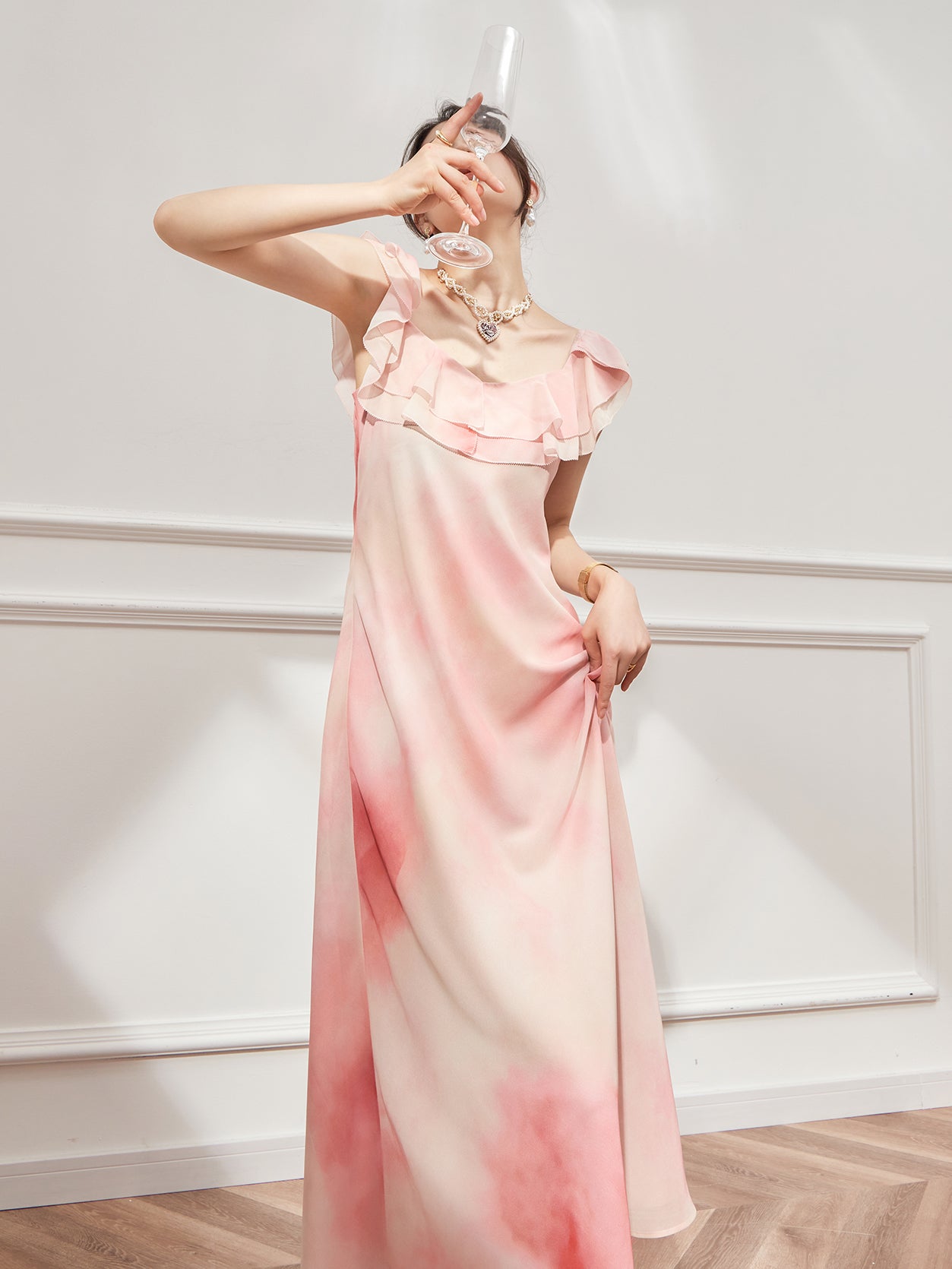 Pink Halo Dyed Summer Dress 2023