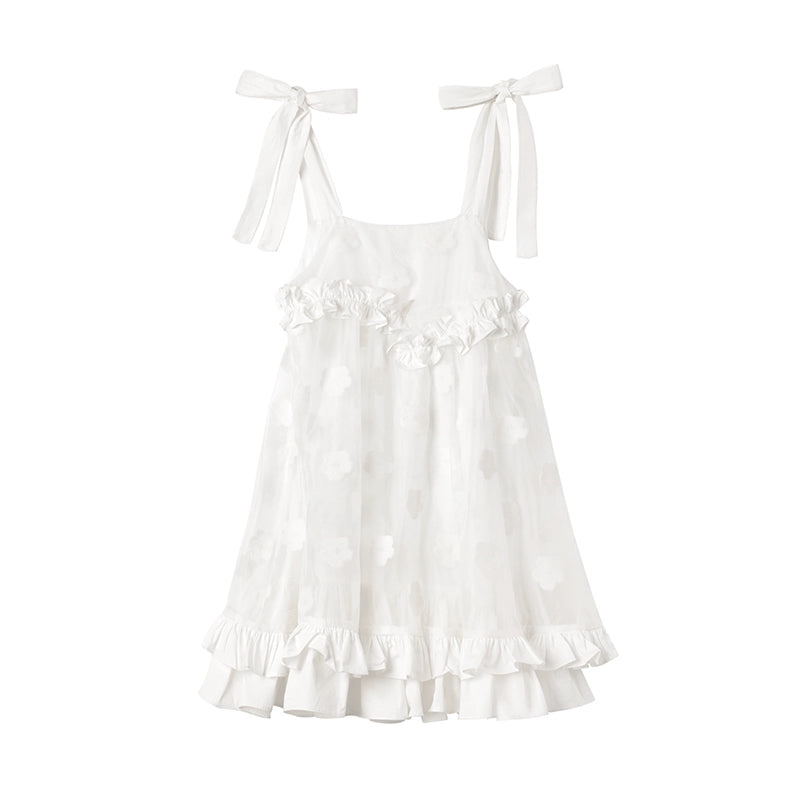 Sweetheart White Picnic Dress