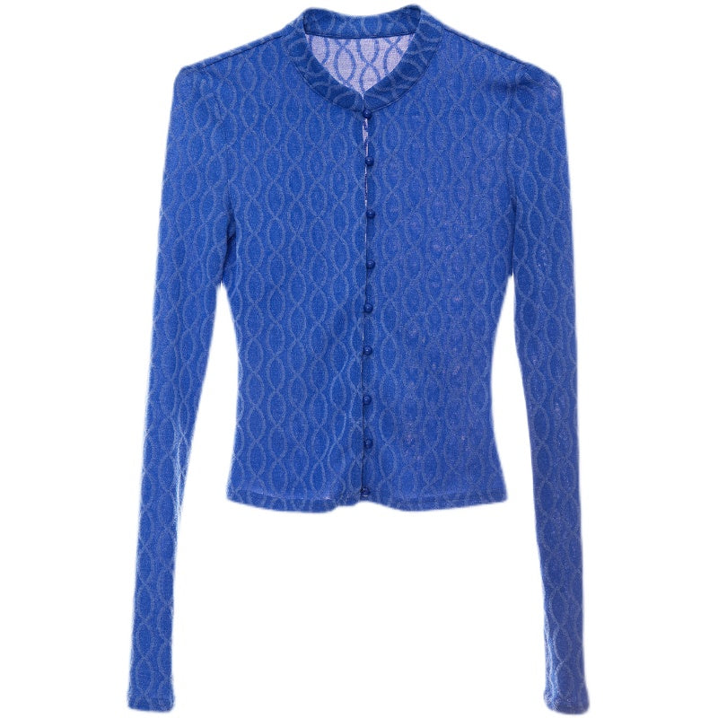 Retro Jacquard Slim Fit Shirt