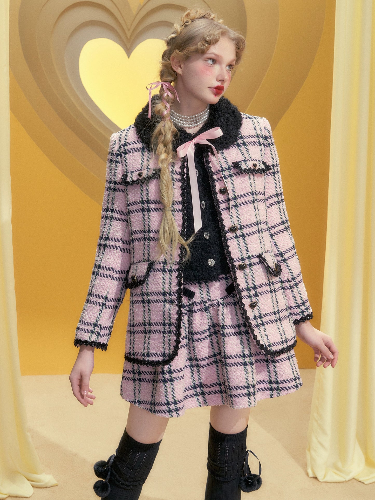 Set Academy Pink Plaid