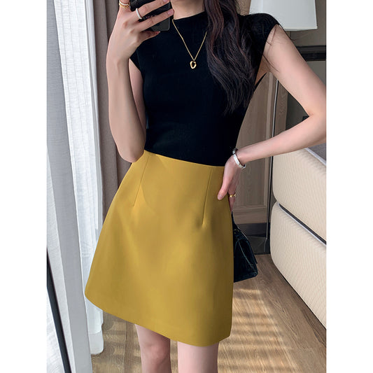 Yellow Office Skirt