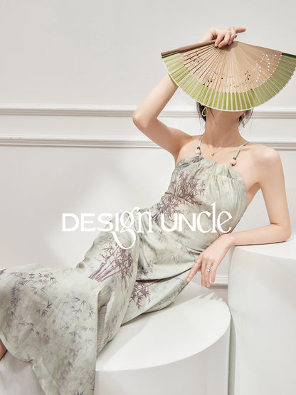 Hanging Neck French Qipao Dress