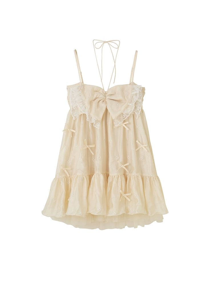 Bow Lace - Short Strap Dress