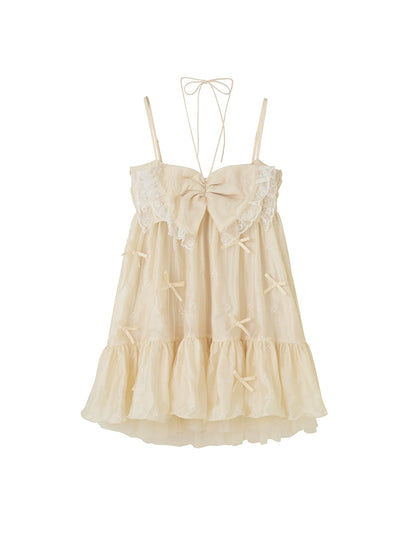 Bow Lace - Short Strap Dress