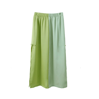 Корнел зеленый сплит юбка