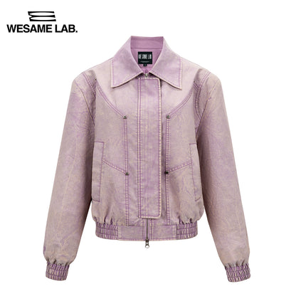 Shoulder Pad Pink Purple Retro Jacket