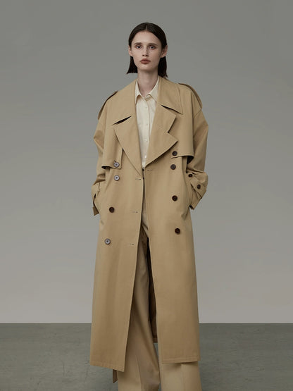 Khaki High-End Trench Coat