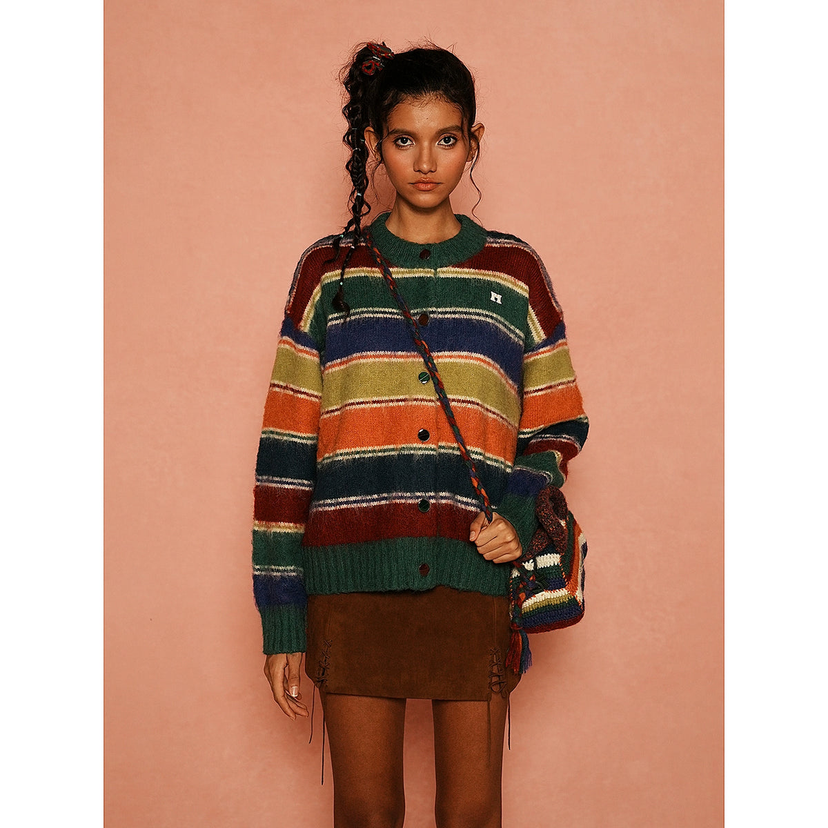 Retro Rainbow Stripe Knit