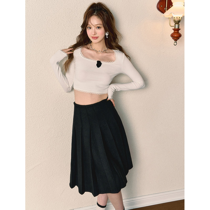 Black Woolen Skirt