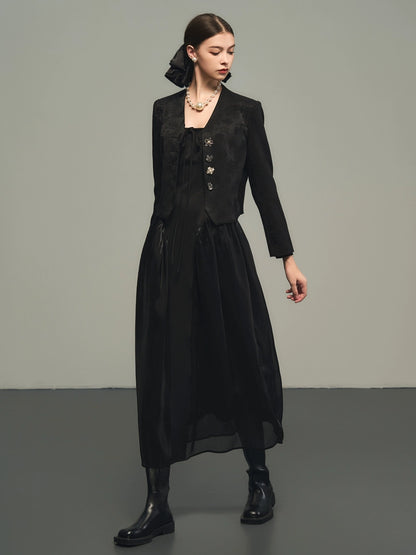 Black Diamond Buckle Coat