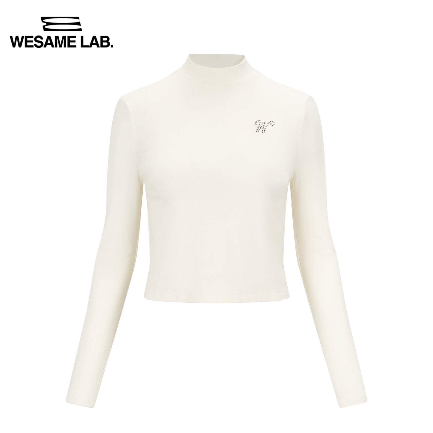 Autumn Half High Neck Wool manga larga White Slim Fit Worthderla Camiseta Top Hembra