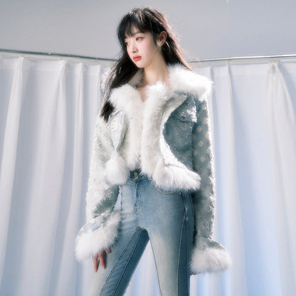 Retro Fur Denim Jacket