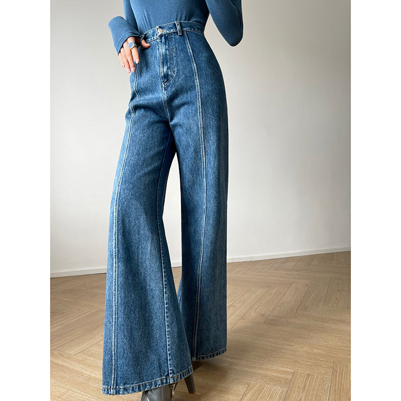 Retro High Waist Wide Pants