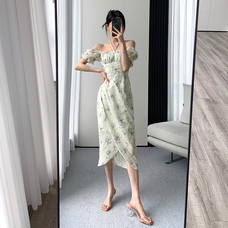 French Retro Flowardless | One Piece Dress | Stylish Floral Pattern One Piece – Serendute