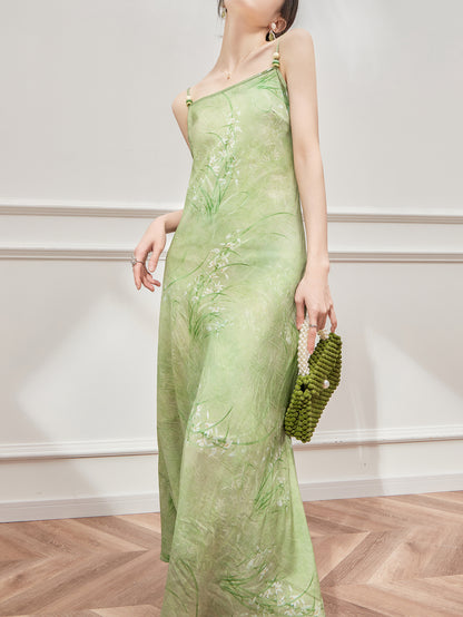 Green Chinese-French Vacation Dress.