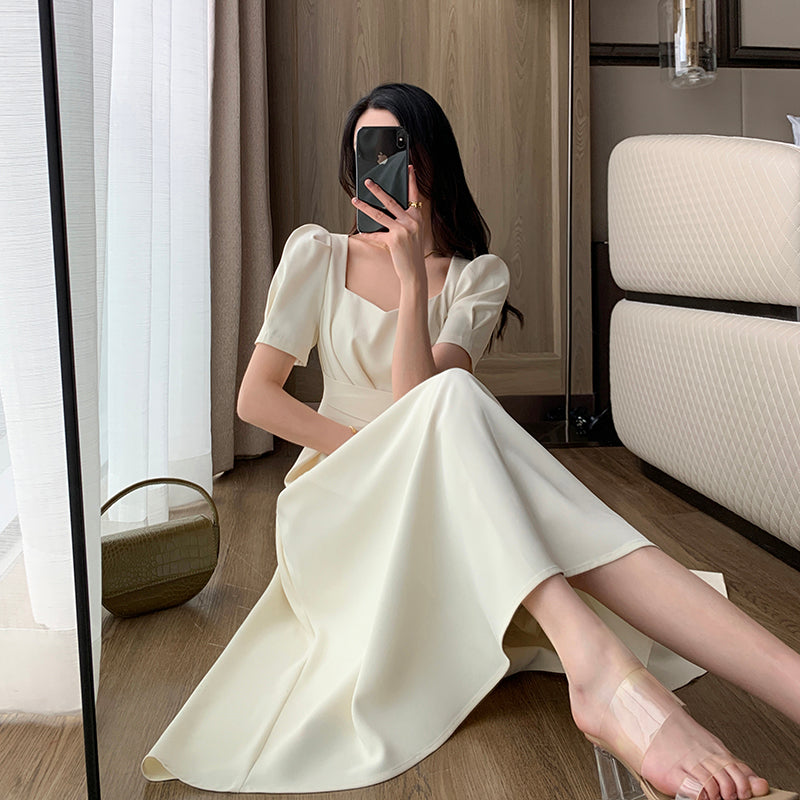 Milk White Slim Dress