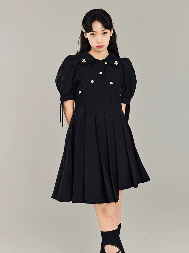 Fashion Academy - Box Sleeve Pleated Dress