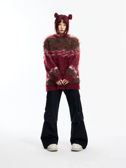 Lazy Style - Soft Glutinous Diamond Pattern Sweater