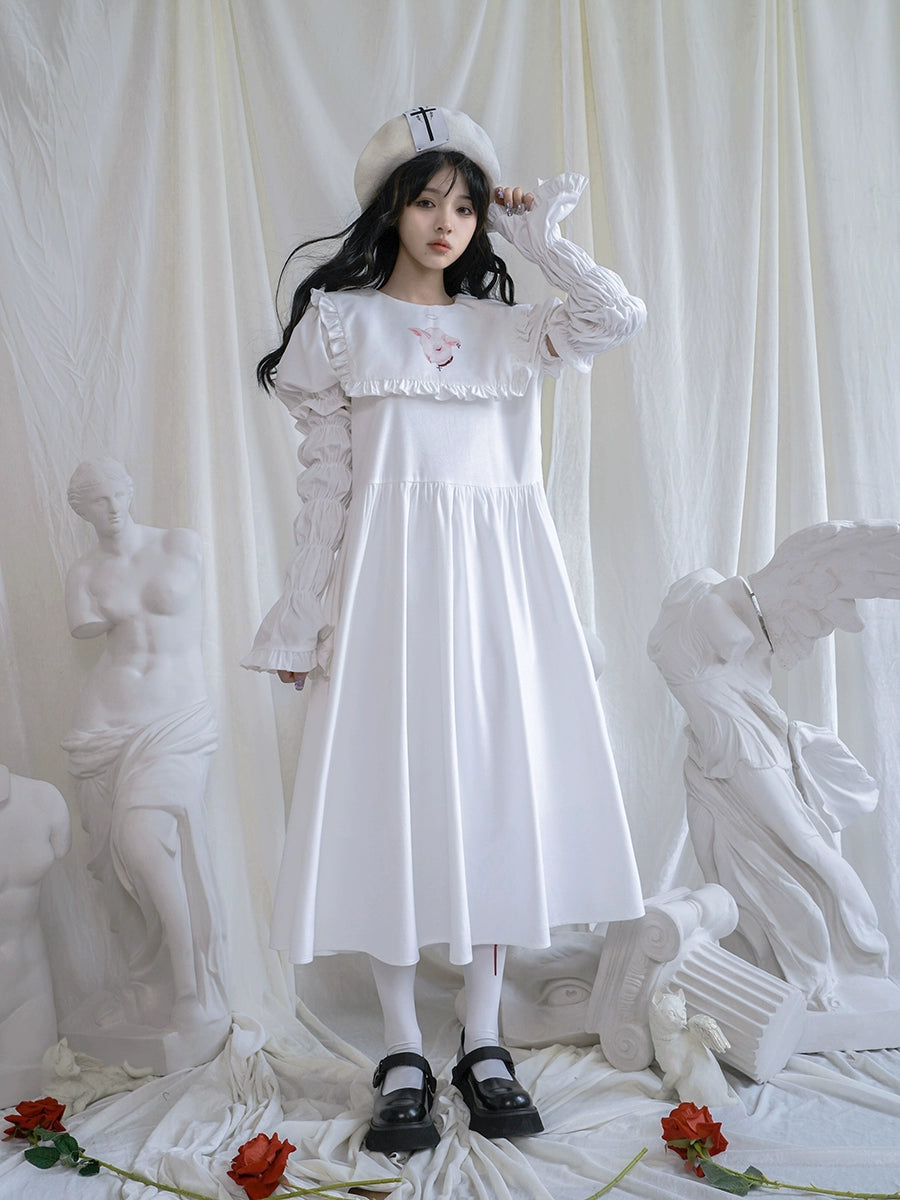 Lamb Angel Velvet Dress