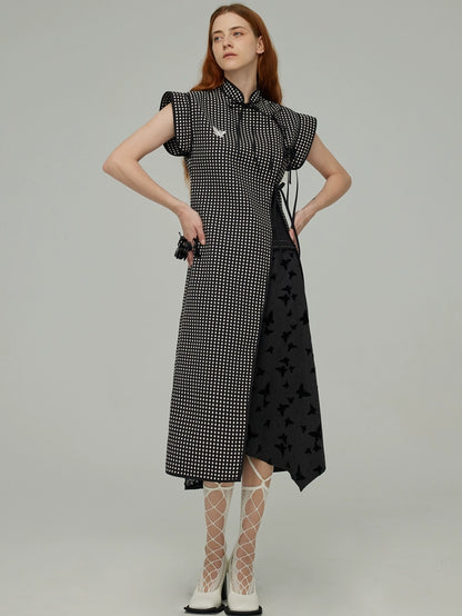 Dotted Qipao Dress