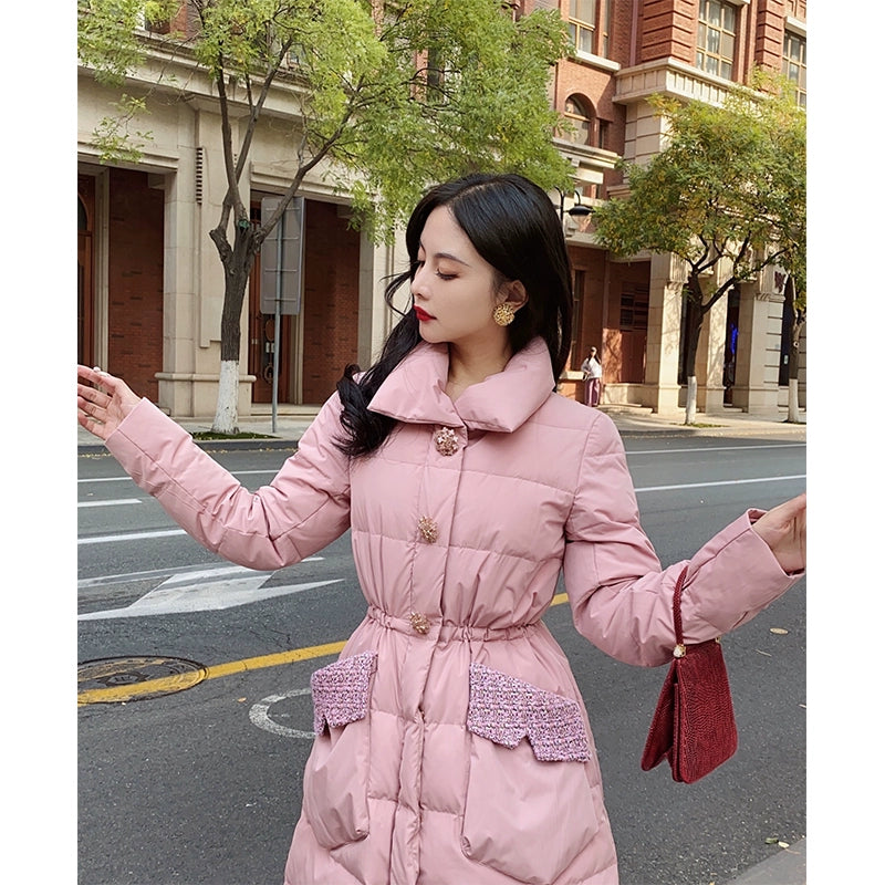 Dorothy Collar Warm Waist Down Coat