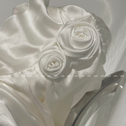 White Rose Silk Shirt