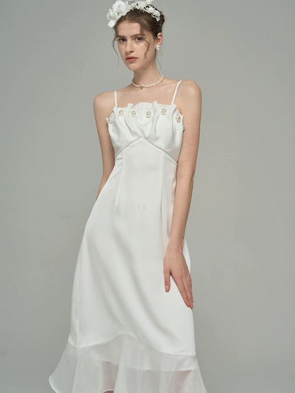 Robe au clair de lune blanche perle