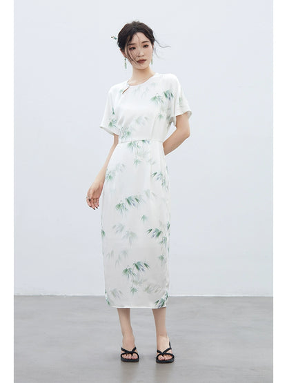 Bamboo Stream Cheongsam Dress