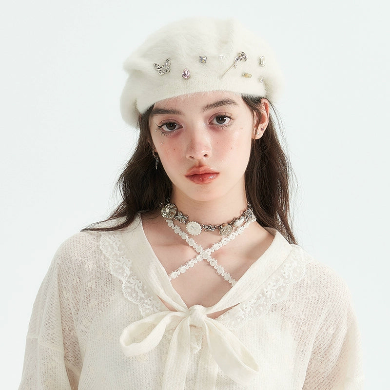 Butterfly Rose Beret