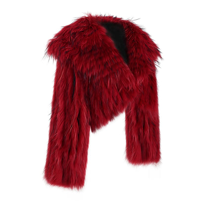 Gradient Rabbit Fur Coat