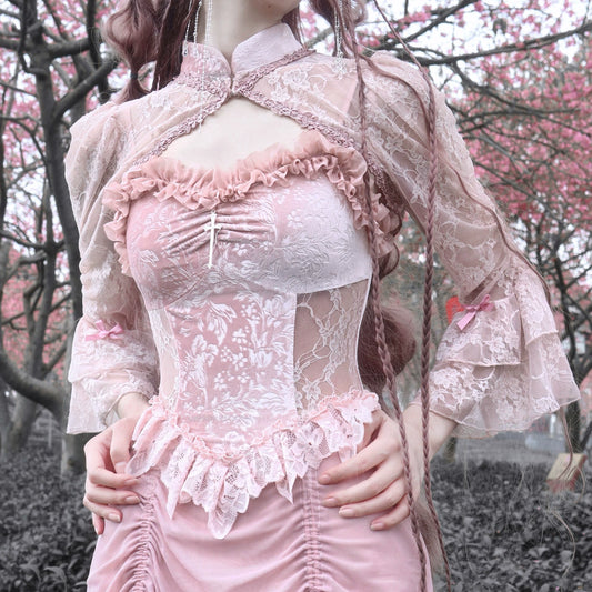 Romantic Velvet Sakura Dress