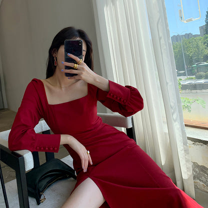 Red Midi Dress - 23 Early Autumn