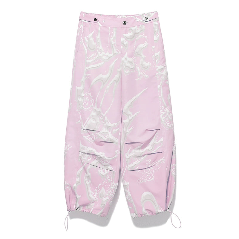 Pantalon du millénaire rose métallique