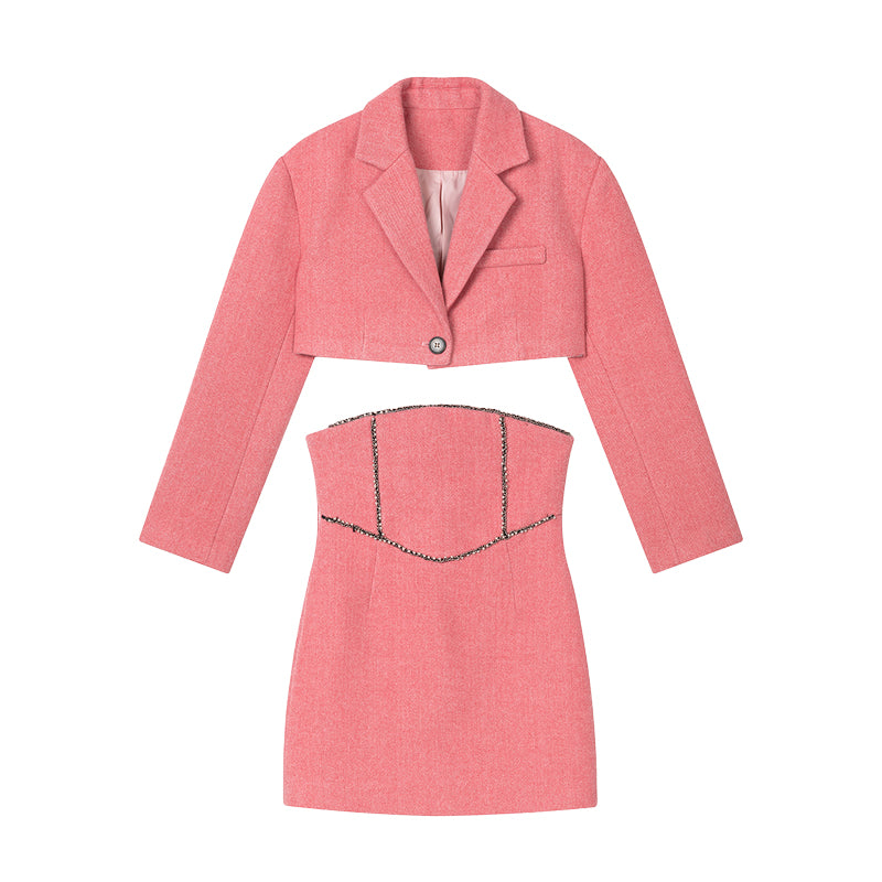 Grapefruit Tweed Two-Piece Set