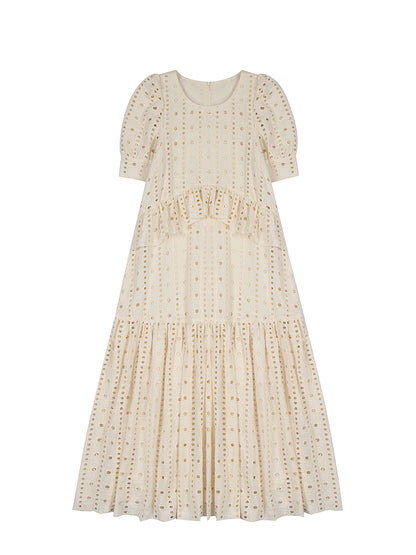 Chic Embroidered Swing Dress
