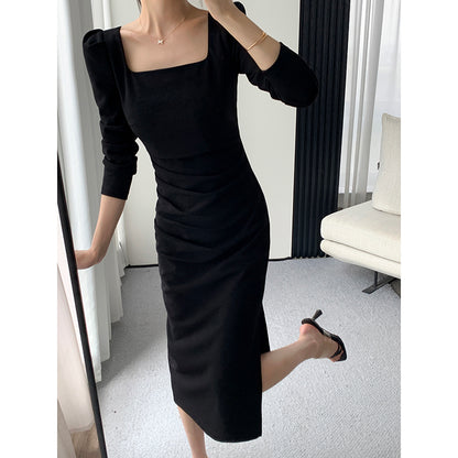 Slim Black Dress - 23 Autumn