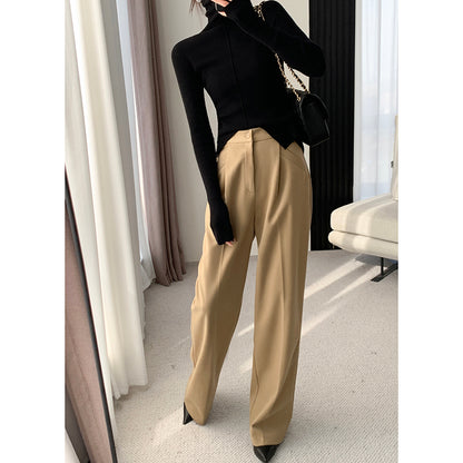 Khaki Wide Leg Pants