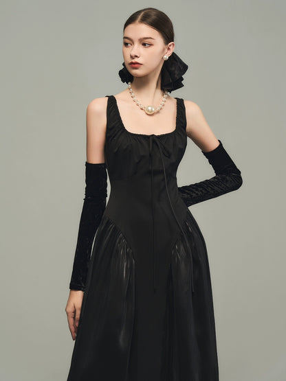 Black Square Neck Dress