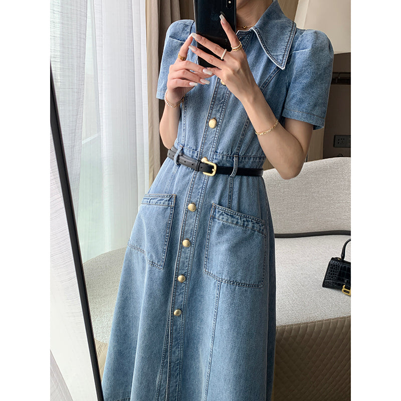 Blue Denim Dress 2023 Summer