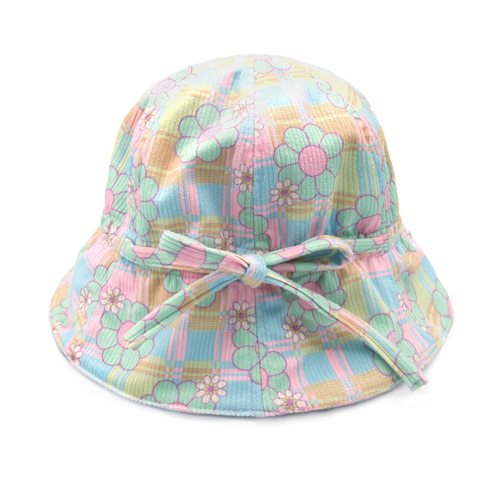 Checkered Flower Fisherman Hat