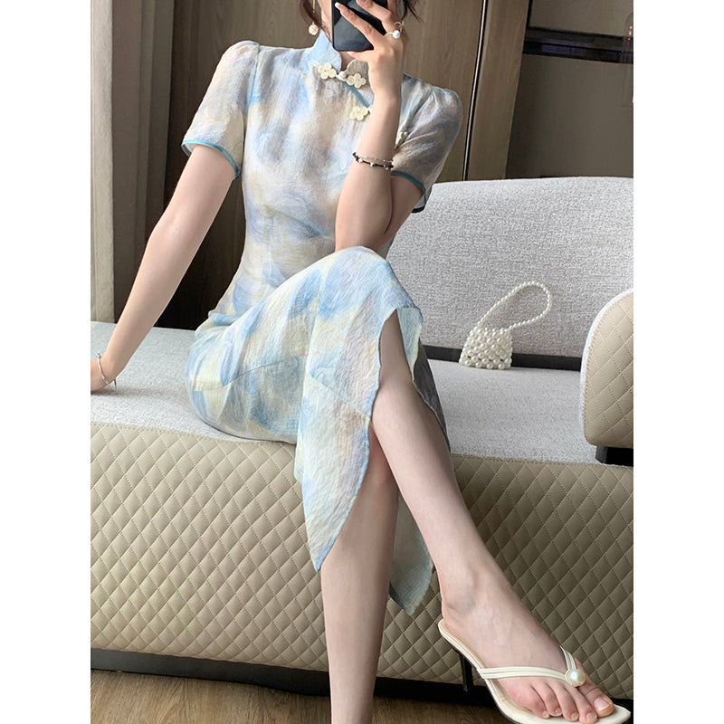 Retro Silk Dress - 23 Summer Chinese