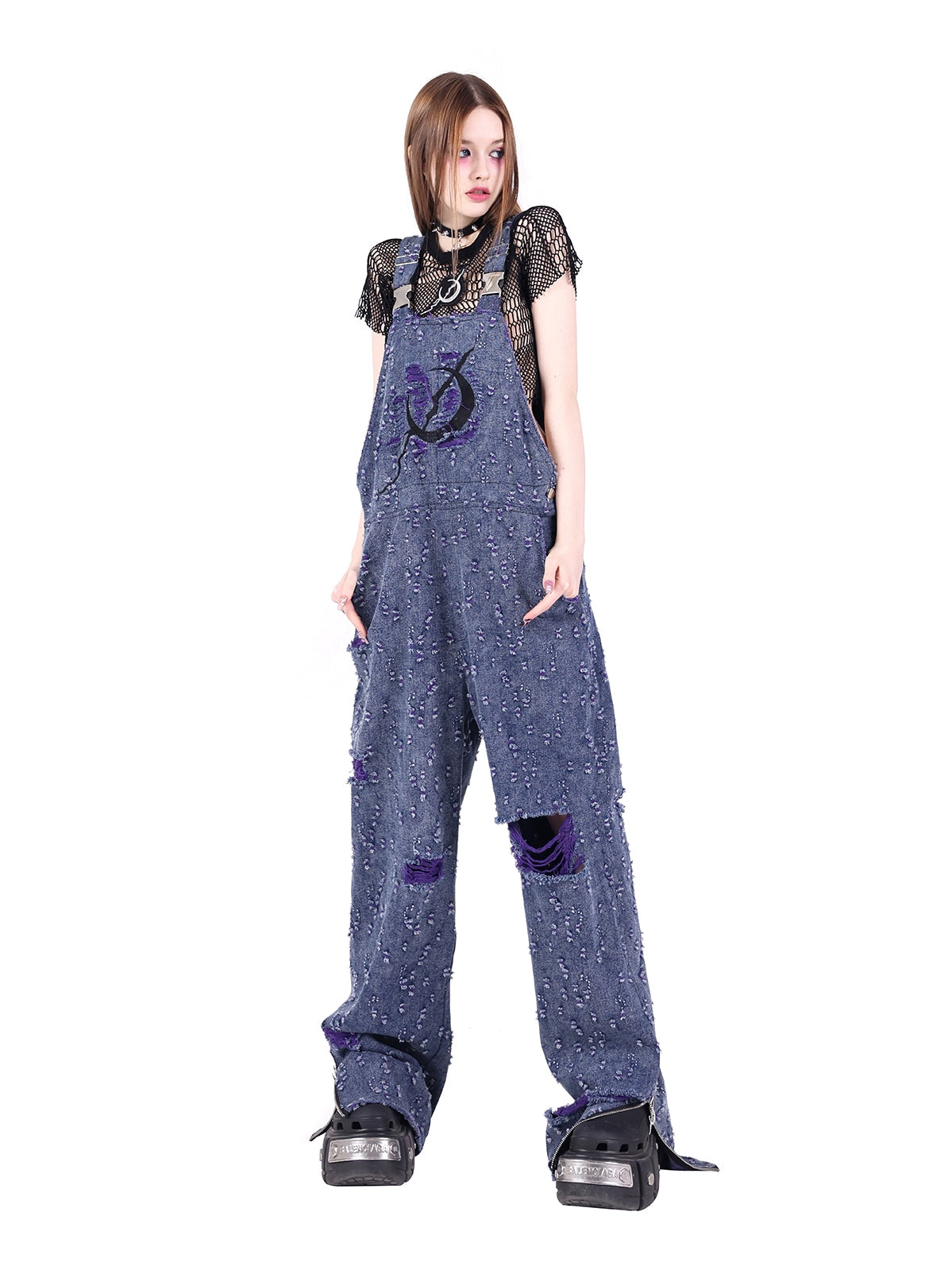 Y2K Perforated Strap Pants