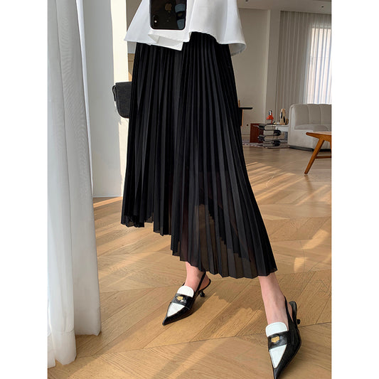 Black Pleated Hepburn Skirt