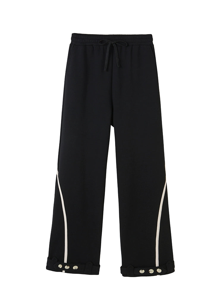 Contrast Stripe - Loose Sports Pants