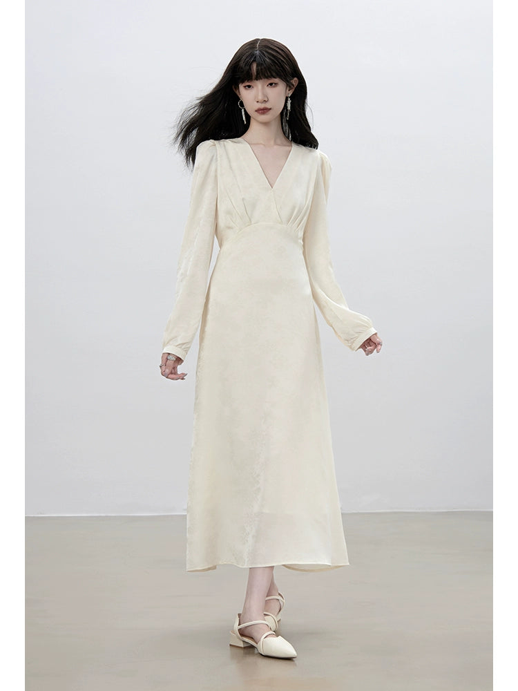 Autumn Chinese V-Neck Dress