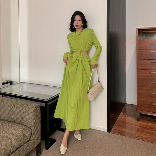 Green Open Waist Dress by Zhao