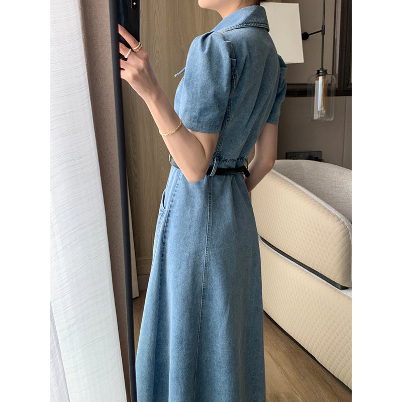 Blue Denim Dress 2023 Summer