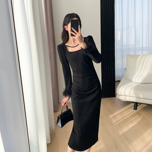 French Long Sleeve Dress