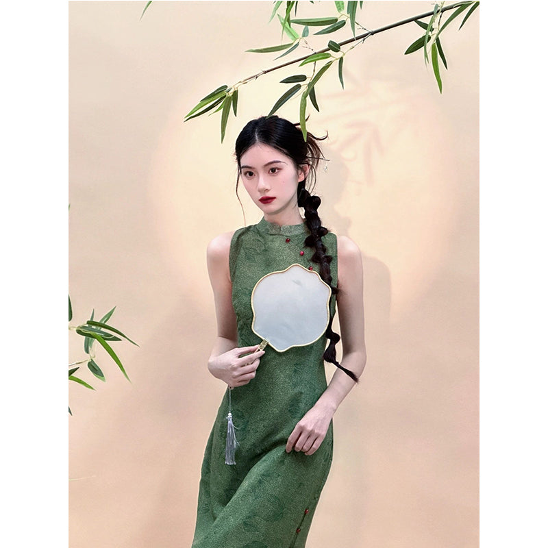 Green Vintage Qipao Dress